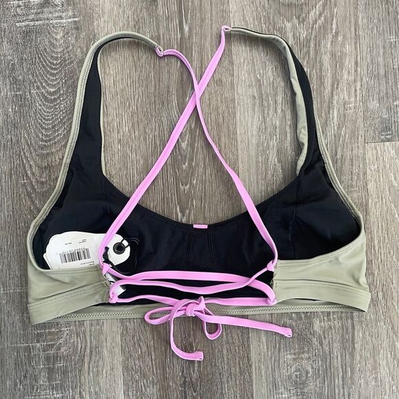 NWT Prana Tulum Bikini Top in Black Color Block - Size: Large - Picture 4 of 9